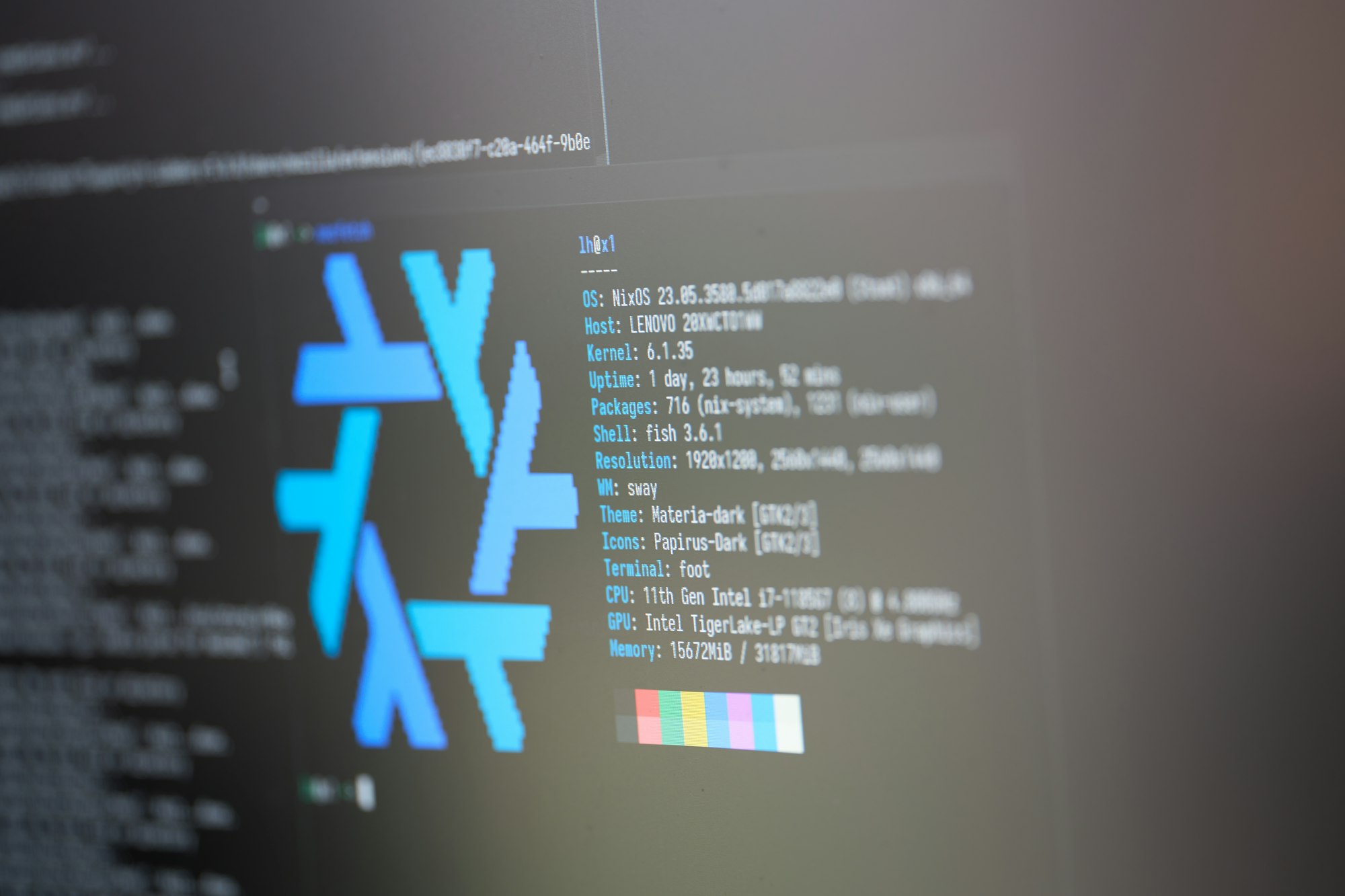 NixOS neofetch screenshot