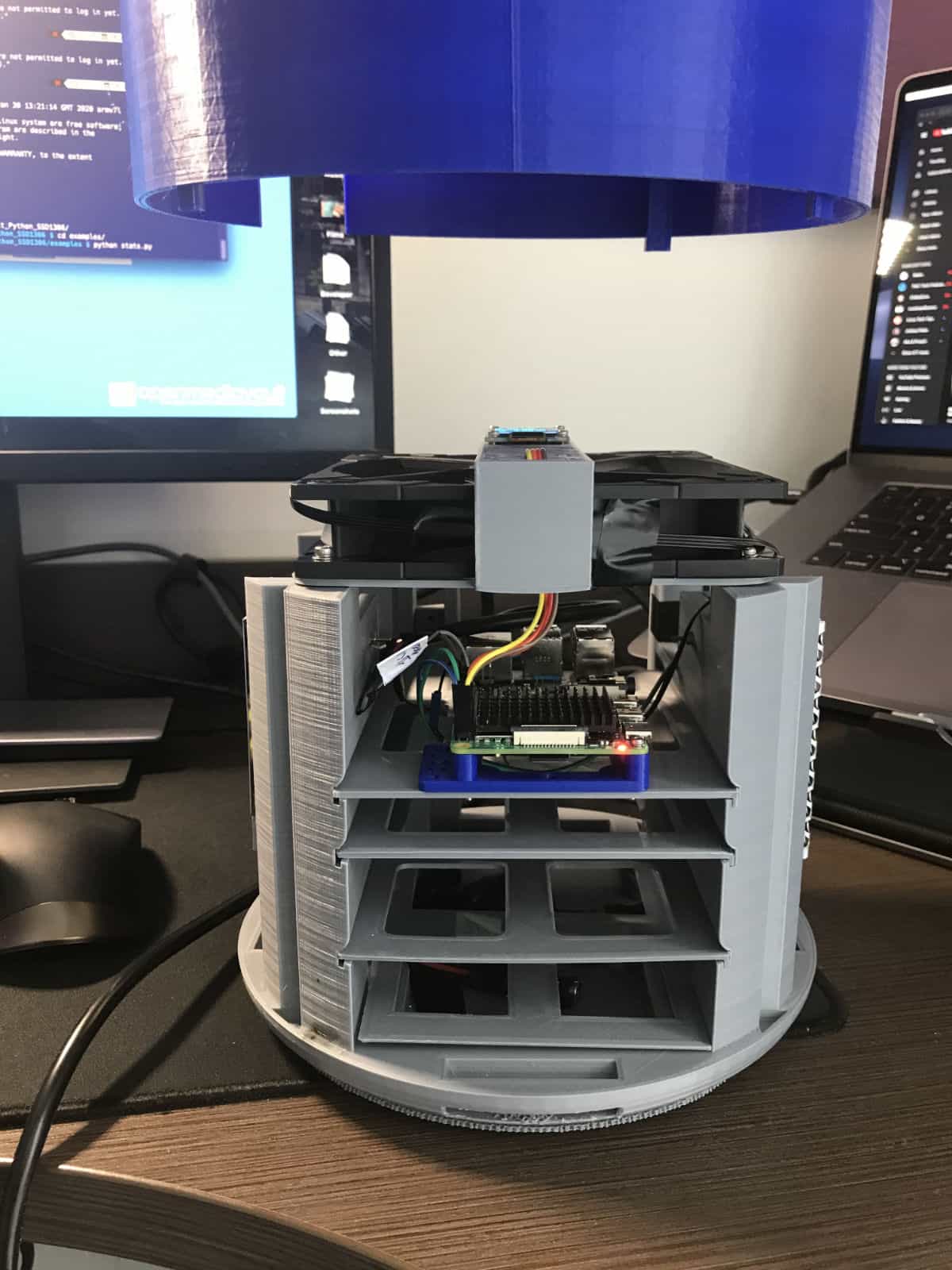 PiServer with its outer casing hovering above it.
