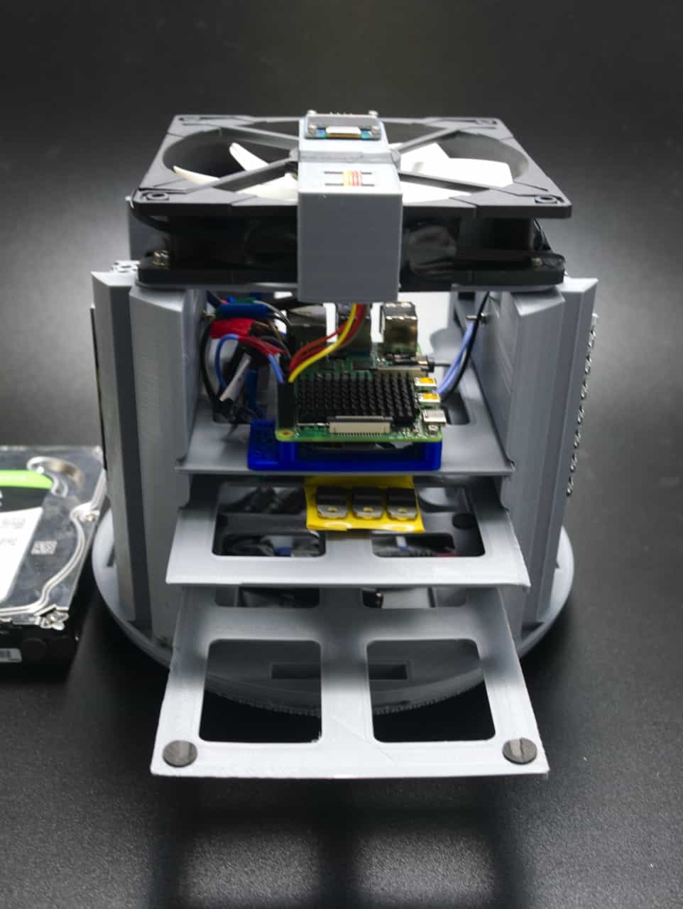 3.5 inch 2TB seagate iron wolf HDD on tray
