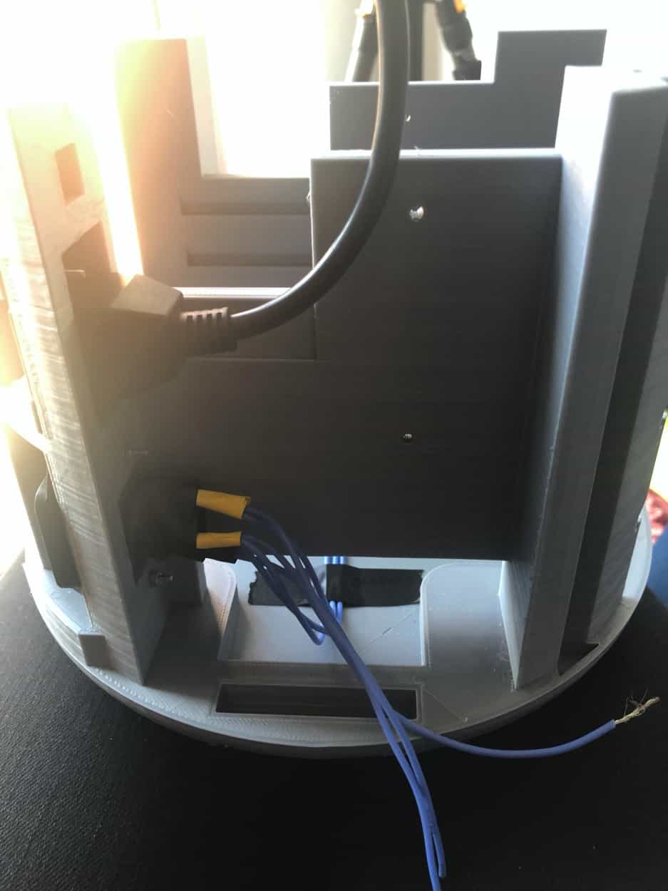Wiring up the left side.