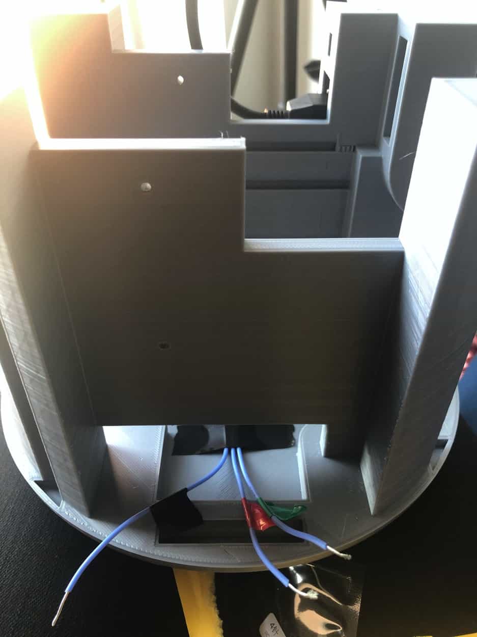 Wiring up the right side.
